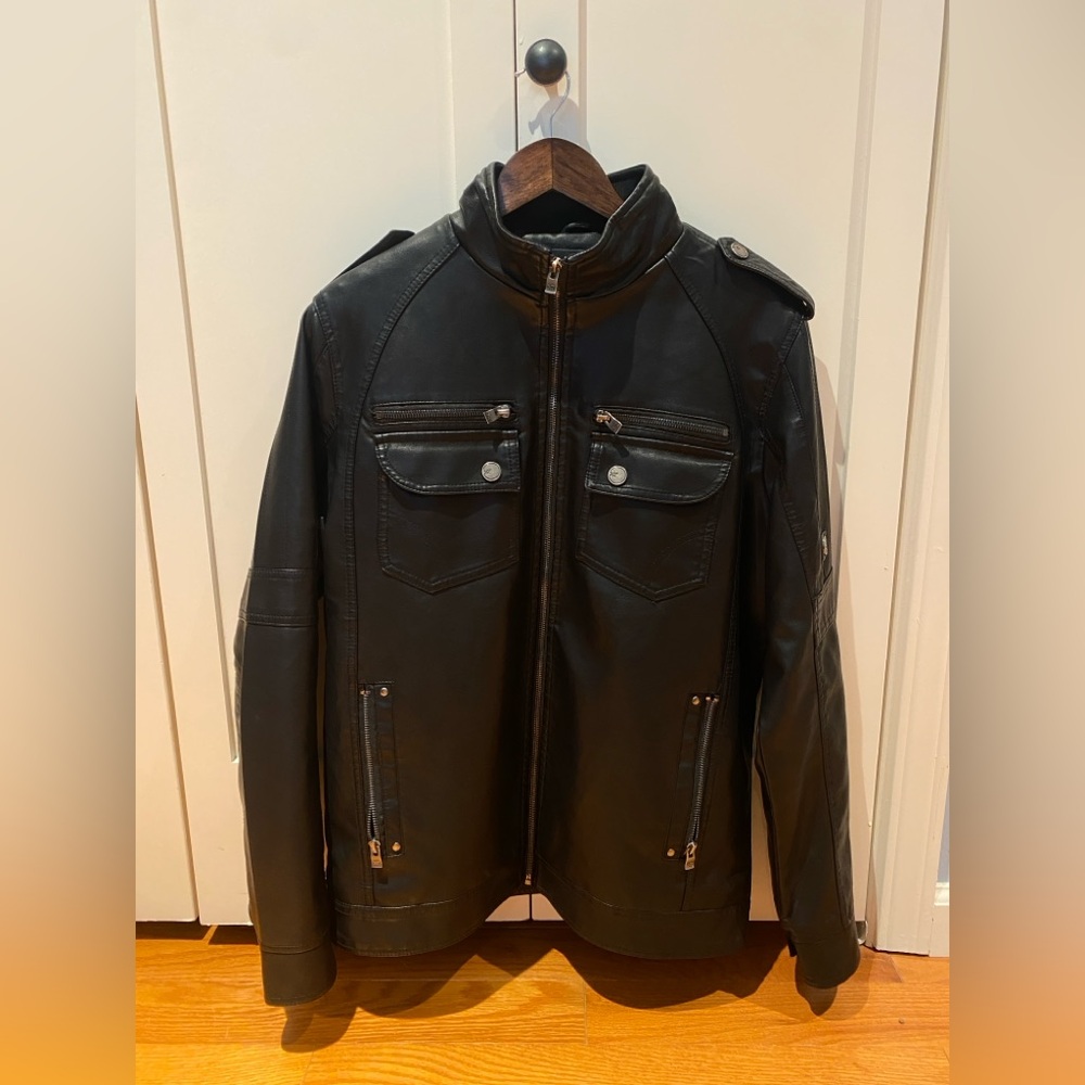 X-ray Faux Leather Moto Jacket Medium
